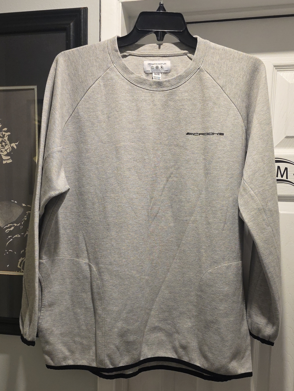 Crooks & Castles Light Gray Crewneck Pullover Sweatshirt